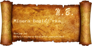 Misera Boglárka névjegykártya